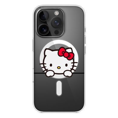 Чехол прозрачный Print Hello Kitty with MagSafe для iPhone 16e | 17e Looks - ash-mobile.com.ua - фото 3