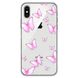 Чехол прозрачный Print Butterfly для iPhone X | XS Light Pink купить