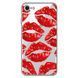 Чехол прозрачный Print Love Kiss для iPhone 16e | 17e Lips