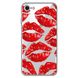 Чехол прозрачный Print Love Kiss для iPhone 7 | 8 | SE 2 | SE 3 Lips купить