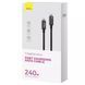 Кабель Baseus Tungsten Gold fast charging Type-C to Type-C 240W (3m) Black