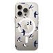Чехол прозрачный Print Happy Nice with MagSafe для iPhone 16e | 17e Swallows - ash-mobile.com.ua - фото 1