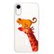 Чехол прозрачный Print Lion King with MagSafe для iPhone XR Giraffe/Simba купить