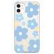 Чохол прозорий Print Flower Color для iPhone 11 Blue - ash-mobile.com.ua - фото 1