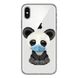 Чохол прозорий Print Animals для iPhone X | XS Panda купити