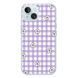 Чохол прозорий Print Flower Color with MagSafe для iPhone 14 Flower Purple - ash-mobile.com.ua - фото 1