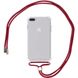 Чохол Crossbody Transparent на шнурку для iPhone 7 Plus | 8 Plus Marsala - ash-mobile.com.ua - фото 1