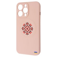 Чохол WAVE Ukraine Edition Case with MagSafe для iPhone 13 PRO MAX Vyshyvanka Pink Sand
