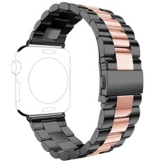 Ремінець Metal old 3-bead для Apple Watch 42/44/45/49 mm 2 color Black/Pink купити