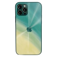Чохол Glass Watercolor Case Logo new design для iPhone 13 PRO MAX Pine Green