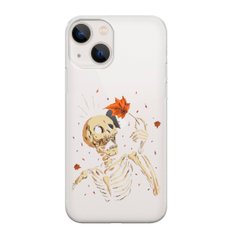 Чехол прозрачный Print Halloween для iPhone 14 Skeleton