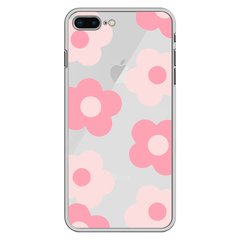 Чехол прозрачный Print Flower Color для iPhone 7 Plus | 8 Plus Pink купить
