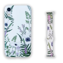 Комплект Beautiful Flowers для iPhone XR + Ремінець для Apple Watch 38/40/41 mm Лаванда