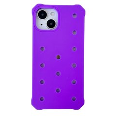 Чохол Crocsі Case + 3шт Jibbitz для iPhone 13 Purple