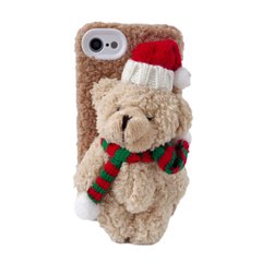 Чехол 3D Bear Plush Case для iPhone 7 | 8 | SE 2 | SE 3 Beige купить