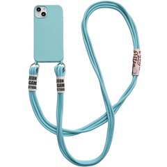 Чохол TPU two straps California Case для iPhone 14 PRO MAX Sea Blue