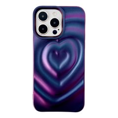 Чехол Рельефное сердечко для iPhone 14 PRO MAX Purple