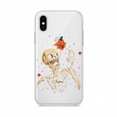 Чохол прозорий Print Halloween для iPhone XS MAX Skeleton купити
