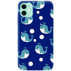 Чехол Wave Print Case для iPhone 12 MINI Blue Whale купить