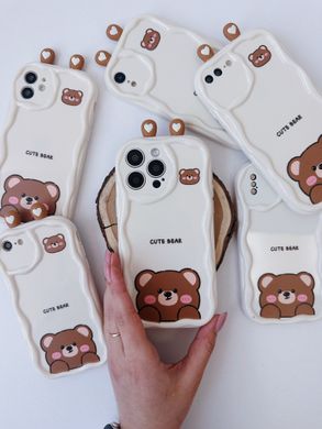 Чохол 3D Cute Bear Case для iPhone 15 Plus Biege