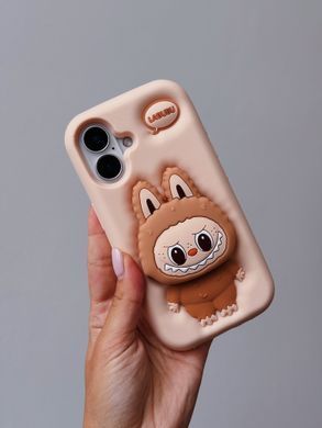 Чехол Labubu для iPhone 15 PRO Brown - ash-mobile.com.ua - фото 4