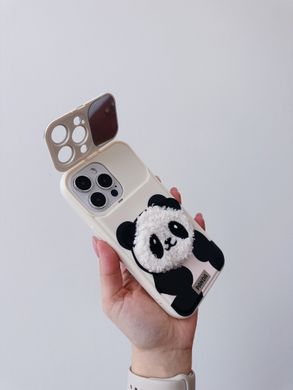 Чехол с закрытой камерой для iPhone 14 Panda Biege