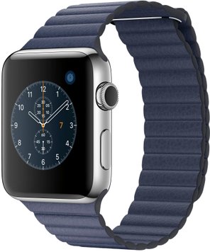 Кожаный ремешок Leather Loop Band для Apple Watch 38mm | 40mm | 41mm Midnight blue - ash-mobile.com.ua - фото 1