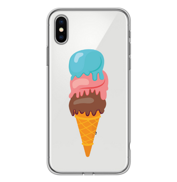 Чехол прозрачный Print SUMMER для iPhone X | XS Ice Cream - ash-mobile.com.ua - фото 1