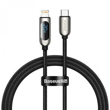 Кабель Baseus Display Fast Charging Type-C to Lightning 20W (1m) Black - ash-mobile.com.ua - фото 1