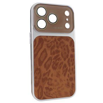 Чохол AITO PU-Leather Leopard Case для iPhone 17 PRO MAX Brown