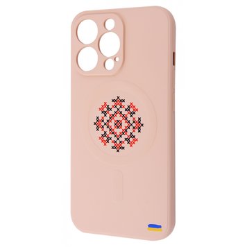 Чехол WAVE Ukraine Edition Case with MagSafe для iPhone 13 PRO MAX Vyshyvanka Pink Sand - ash-mobile.com.ua - фото 1