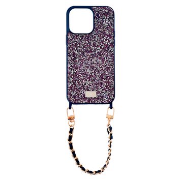 Чехол Bling World Grainy Diamonds с ремешком для iPhone 14 PRO Purple/Silver - ash-mobile.com.ua - фото 1