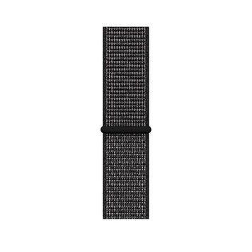 Ремінець Nylon Loop з липучкою для Apple Watch 38mm | 40mm | 41mm | 42mm (10 | 11 series) Reflector Black - ash-mobile.com.ua - фото 1