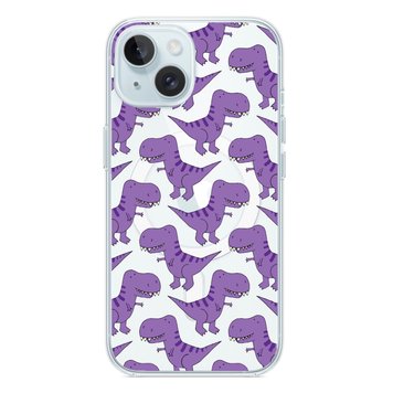 Чехол прозрачный Print Dinosaur with MagSafe для iPhone 13 MINI Purple - ash-mobile.com.ua - фото 1