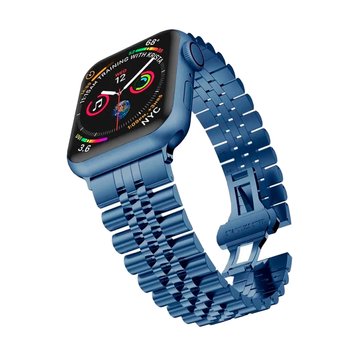 Ремешок Steel Band 5 Beats для Apple Watch 42mm | 44mm | 45mm | 46mm | 49mm Blue - ash-mobile.com.ua - фото 1