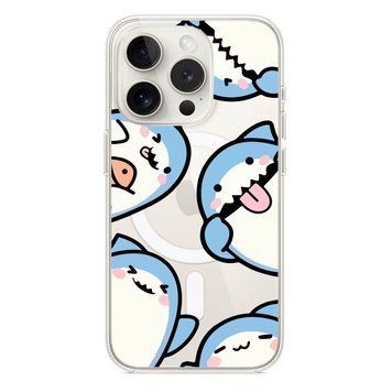 Чохол прозорий Print Shark with MagSafe для iPhone 13 PRO Shark More - ash-mobile.com.ua - фото 1