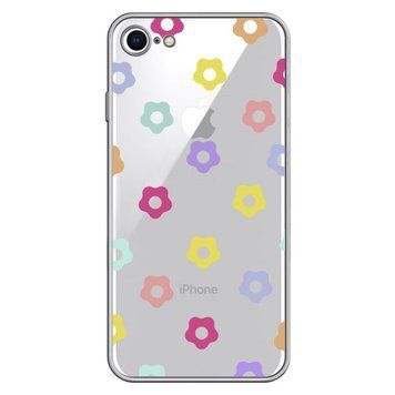Чехол прозрачный Print Flower Color для iPhone 16e | 17e Flower rainbow - ash-mobile.com.ua - фото 1
