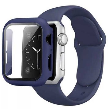 Ремінець Silicone BAND+CASE для Apple Watch 42 mm Midnight blue - ash-mobile.com.ua - фото 1