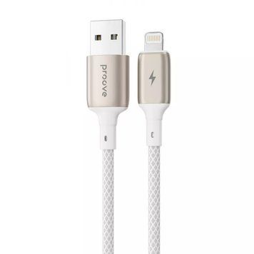 Кабель Proove Dense Metal USB to Lightning 2.4A (1m) White - ash-mobile.com.ua - фото 1