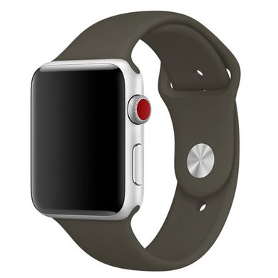 Ремінець Silicone Sport Band для Apple Watch 42mm | 44mm | 45mm | 49mm Dark Olive розмір L купити