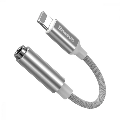Переходник Baseus AUX Lightning to 3.5mm Headphone Jack Adapter White купити