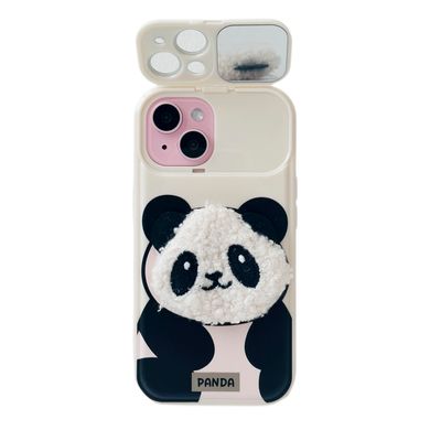 Чехол с закрытой камерой для iPhone 14 Panda Biege