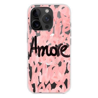 Чехол прозрачный Print Amore with MagSafe для iPhone 16e | 17e Pink - ash-mobile.com.ua - фото 3