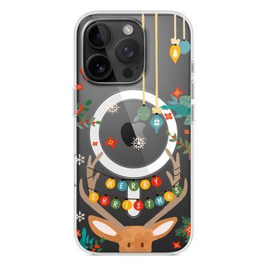 Чохол прозорий Print NEW YEAR with MagSafe для iPhone 16e | 17e Deer antlers - ash-mobile.com.ua - фото 3