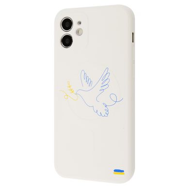 Чехол WAVE Ukraine Edition Case with MagSafe для iPhone 12 Dove of peace Antique White - ash-mobile.com.ua - фото 1