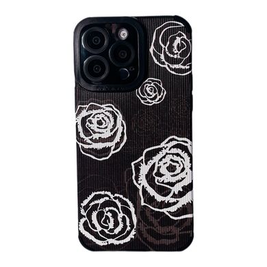 Чехол Ribbed Case для iPhone 15 PRO MAX Rose Black/White