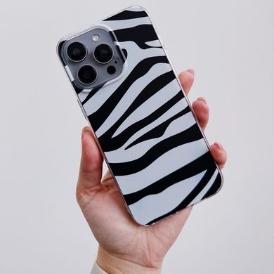 Чехол прозрачный Print Zebra для iPhone 15 PRO MAX