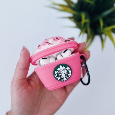Чехол 3D для AirPods PRO STARBUCKS Pink - ash-mobile.com.ua - фото 2