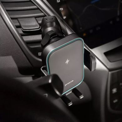 Автомобильный держатель с беспроводной зарядкой Proove Triple Clamp Pro 15W Metal Gray - ash-mobile.com.ua - фото 6