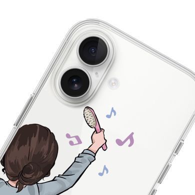 Чохол прозорий Print Home Girls для iPhone 16 Plus Blue - ash-mobile.com.ua - фото 2